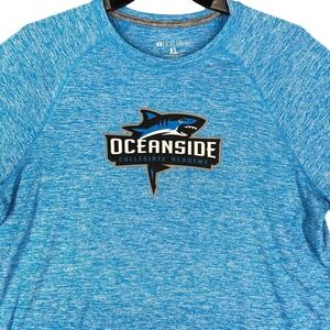 Oceanside Collegiate Academy Performance Shirt Mens XL Blue Landshark Shark